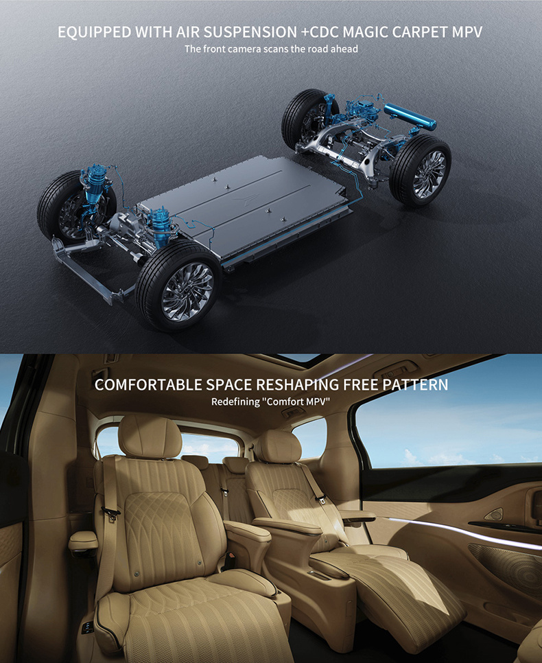 Monovolumen eléctrico chino de 7 asientos, superventas, conducción inteligente, coche Phev de ultra largo alcance, excelente edición para alquiler