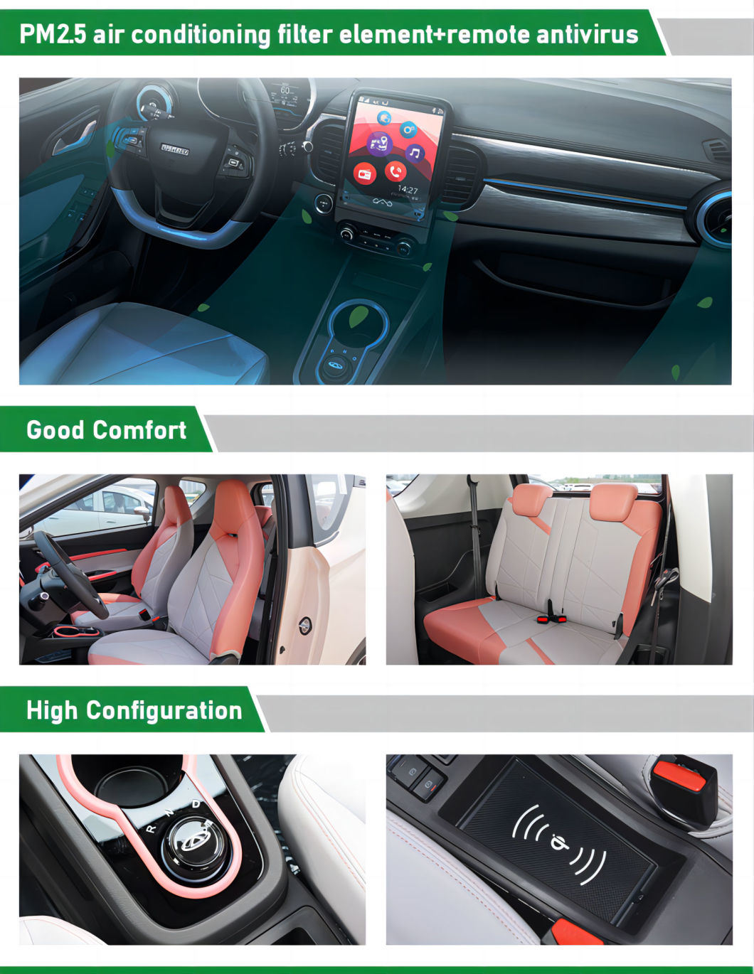 China Mini coche eléctrico chino coches usados ​​Chery little ant con buen servicio