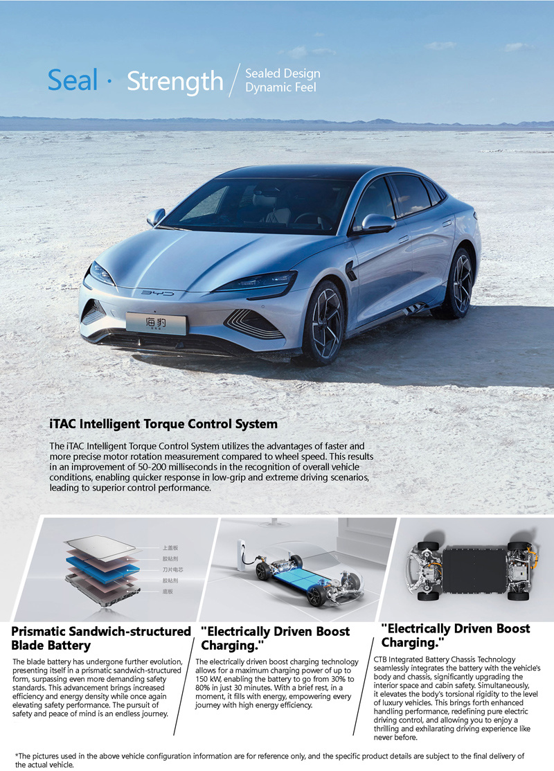 Venta caliente China Factory 2024 New Energy BYD Seal PHEV Energy Vehicles Coche eléctrico en stock