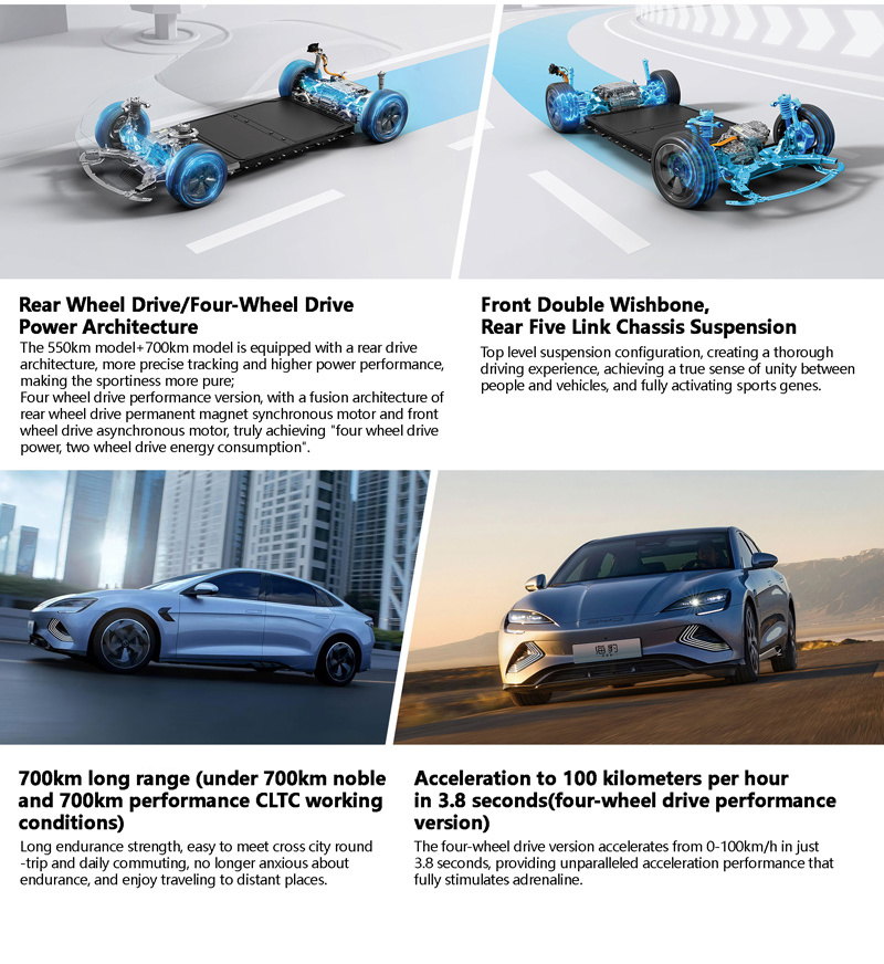 Venta caliente China Factory 2024 New Energy BYD Seal PHEV Energy Vehicles Coche eléctrico en stock